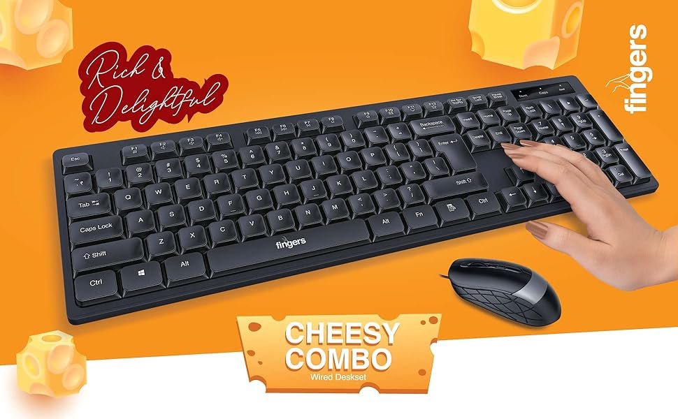 Desksets (Mouse + Keyboard Combo) Cheesy Combo Finger - Image 2