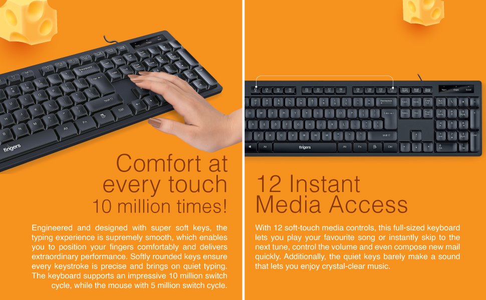 Desksets (Mouse + Keyboard Combo) Cheesy Combo Finger - Image 7