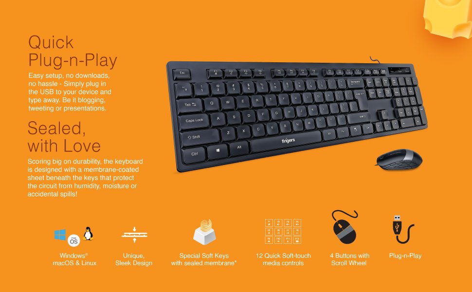 Desksets (Mouse + Keyboard Combo) Cheesy Combo Finger
