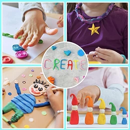 Clay (Pack of 12) Air Dry Clay, Colorful Children Soft Clay, Creative Art Crafts, Gifts for Kids-Multi Color. Non-Toxic Modeling Magic Fluffy Foam Bouncing Clay Putty - Image 5