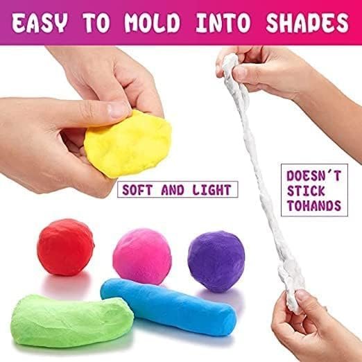 Clay (Pack of 12) Air Dry Clay, Colorful Children Soft Clay, Creative Art Crafts, Gifts for Kids-Multi Color. Non-Toxic Modeling Magic Fluffy Foam Bouncing Clay Putty - Image 4