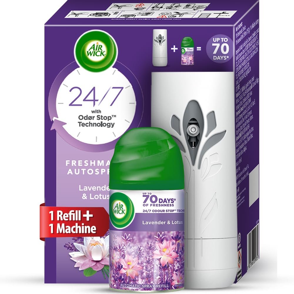 Air Wick 250 ml - Lavender & Lotus, Refill + Automatic Spray