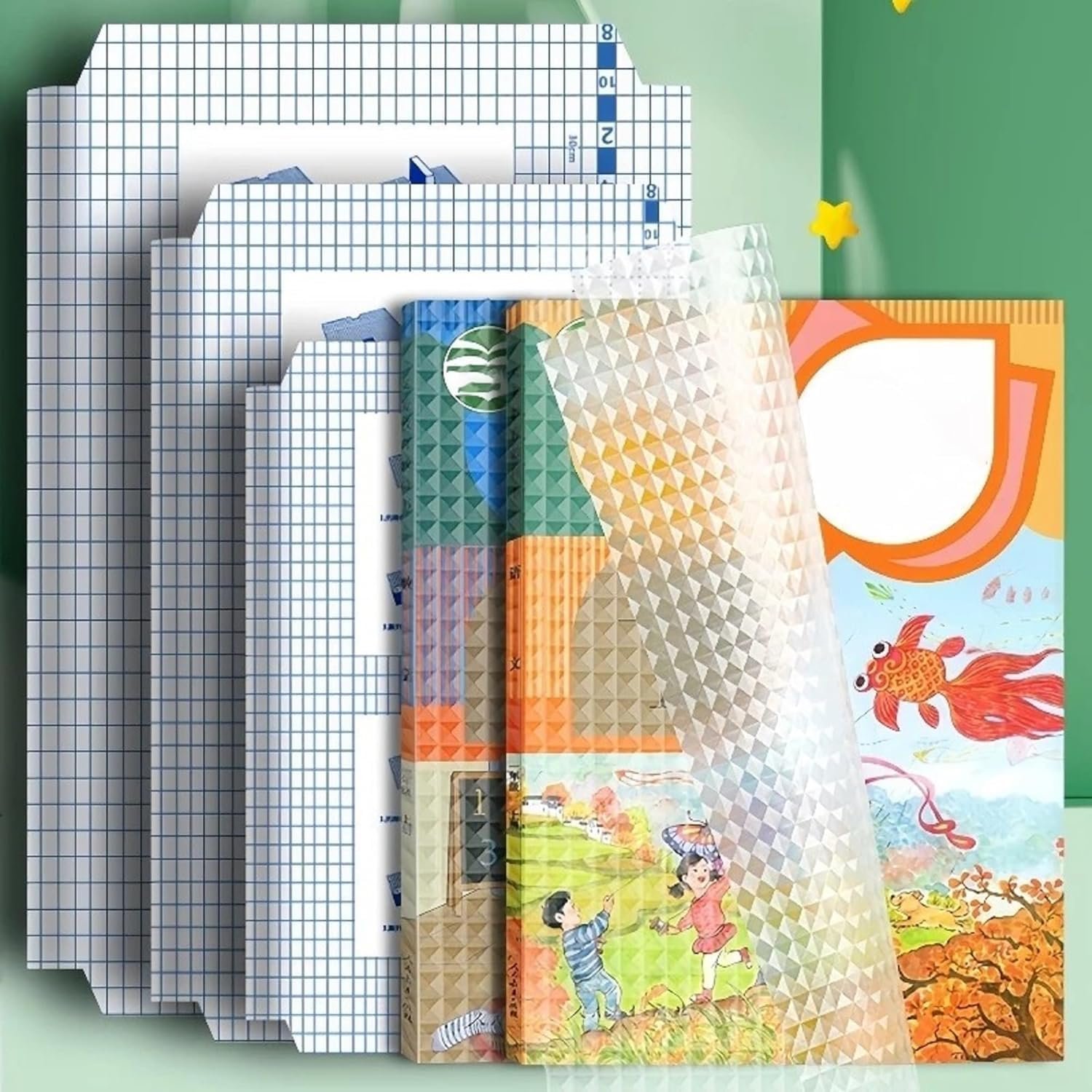 Delightbee Transparent Self-Adhesive Book Cover Film – 30 Sheets