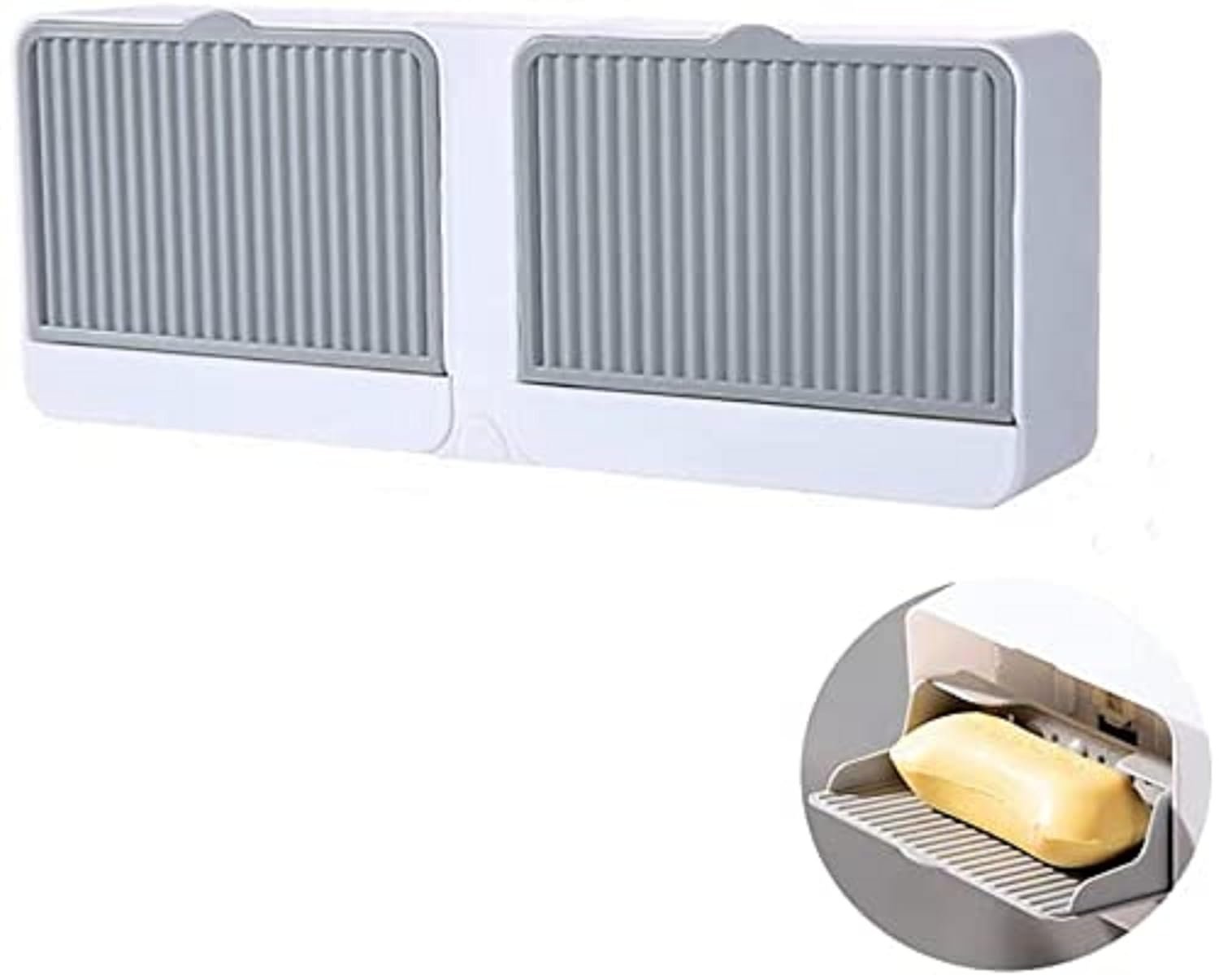 Double Bar Soap Dish with Drainage Box