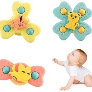PB Prime Brands Strong Suction Cup Fidget Rotating Sensory Bath Toys for Baby 6 12 18 Months