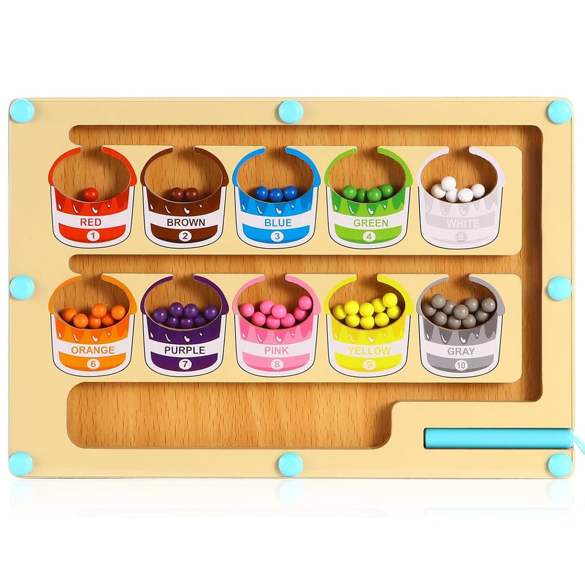 Magnetic Color & Number Maze